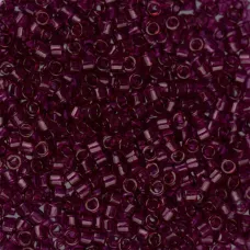 DB1312 Red Wine Transparent Dyed, Size 11/0 Miyuki Delica Beads, 50gm bag
