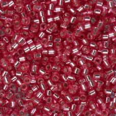 DB1338 Dark Pink Rose Silver Lined-Dyed, Size 11/0 Miyuki Delica Beads, 50gm bag