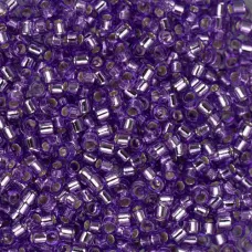 DB1347 Purple Silver Lined-Dyed, Size 11/0 Miyuki Delica Beads, 50gm bag