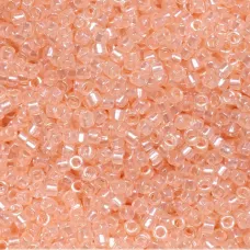 DB1479 Pale Peach Transparent Luster, Size 11/0 Miyuki Delica Beads, 50gm bag DB1479 Pale Peach Transparent Luster, Size 11/0 Miyuki Delica Beads, 50gm bag