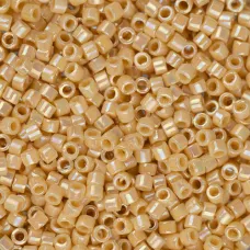 DB1571 Ivory Pear Opaque AB, Size 11/0 Miyuki Delica Beads, 50g approx. DB1571 Ivory Pear Opaque AB, Size 11/0 Miyuki Delica Beads, 50g approx.