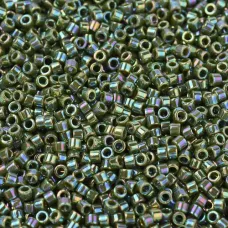 DB1575B Green Avocado Opaque AB, Size 11/0 Miyuki Delica Beads, 50gm bag DB1575B Green Avocado Opaque AB, Size 11/0 Miyuki Delica Beads, 50gm bag