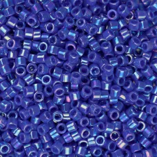 DB1578 Blue Cyan Opaque AB, Size 11/0 Miyuki Delica Beads, 50gm bag DB1578 Blue Cyan Opaque AB, Size 11/0 Miyuki Delica Beads, 50gm bag