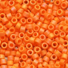 DB1593 Orange Mandarin Opaque AB Matte, Size 11/0 Miyuki Delica Beads, 50g appro... DB1593 Orange Mandarin Opaque AB Matte, Size 11/0 Miyuki Delica Beads, 50g appro...