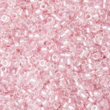 DB1673 Pearl Lined Transparent Pink AB, Size 11/0 Miyuki Delica Beads, 50 Grams DB1673 Pearl Lined Transparent Pink AB, Size 11/0 Miyuki Delica Beads, 50 Grams
