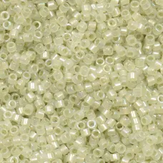 DB1765 Sparkling Celery Lined Opal AB, Size 11/0 Miyuki Delica Beads, 50 Grams DB1765 Sparkling Celery Lined Opal AB, Size 11/0 Miyuki Delica Beads, 50 Grams