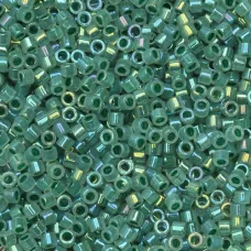 DB1768 Forest Green Lined Opal AB, Size 11/0 Miyuki Delica Beads, 50 Gram DB1768 Forest Green Lined Opal AB, Size 11/0 Miyuki Delica Beads, 50 Gram