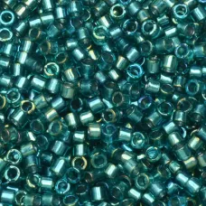 DB1769 Sparkling Aqua Green Lined Teal AB, Size 11/0 Miyuki Delica Beads, 50g Wh... DB1769 Sparkling Aqua Green Lined Teal AB, Size 11/0 Miyuki Delica Beads, 50g Wh...
