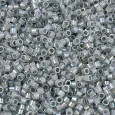 DB1770 Sparkling Pewter Lined Opal AB, Size 11/0 Miyuki Delica Beads, 50 Gram DB1770 Sparkling Pewter Lined Opal AB, Size 11/0 Miyuki Delica Beads, 50 Gram