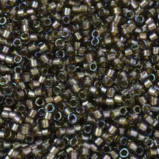DB1773 Sparkling Beige Lined Grey AB, Size 11/0 Miyuki Delica Beads, 50 Grams DB1773 Sparkling Beige Lined Grey AB, Size 11/0 Miyuki Delica Beads, 50 Grams