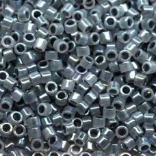 DB1774 Grey Lined Opal AB, Size 11/0 Miyuki Delica Beads, 50 Gram DB1774 Grey Lined Opal AB, Size 11/0 Miyuki Delica Beads, 50 Gram