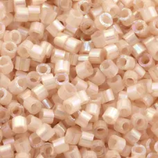 DB1874 Pale Apricot AB Silk Inside Dyed, Size 11/0 Miyuki Delica Beads, 50gm bag...