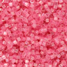 DB1875B Light Carnation AB Silk Inside Dyed, Size 11/0 Miyuki Delica Beads, 50gm...