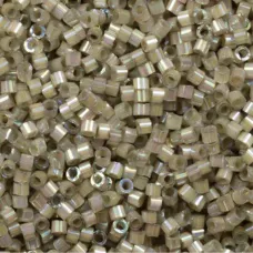 DB1877B Pewter AB Silk Inside Dyed, Size 11/0 Miyuki Delica Beads, 50gm bag 