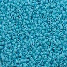 DB2128B Duracoat Opaque Dyed Aqua, Size 11/0 Miyuki Delica Beads, 50gm bag DB2128B Duracoat Opaque Dyed Aqua, Size 11/0 Miyuki Delica Beads, 50gm bag