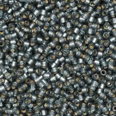 DB2166 Light Blue Steel Silver Lined Dyed Duracoat Miyuki 11/0 Delica Beads, 50g...