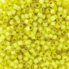 DB2187B  Semi-Frosted Silver Lined Dyed Citron 11/0 Duracoat Miyuki Delica Bead...