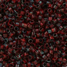 DB2263 Picasso Opaque Red Garnet Matte, Size 11/0 Miyuki Delica Beads, 50gm DB2263 Picasso Opaque Red Garnet Matte, Size 11/0 Miyuki Delica Beads, 50gm