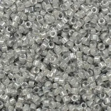 DB2392 Pearl Grey Fancy Lined Size 11/0 Miyuki Delica Beads, 50gm bag DB2392 Pearl Grey Fancy Lined Size 11/0 Miyuki Delica Beads, 50gm bag
