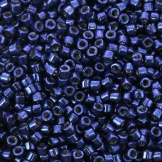 DB2511 Navy Galvanised Duracoat, size 11/0 Miyuki Delica Beads, 50 Gram Bag
