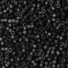 DBL0310 Black Matte Size 8/0 Miyuki Delica Beads, Colour Code 0310, 5.2g approx. DBL0310 Black Matte Size 8/0 Miyuki Delica Beads, Colour Code 0310, 5.2g approx.