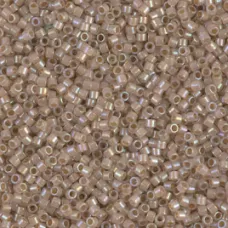 DB1731 Beige Lined Opal AB, Size 11/0 Miyuki Delica Beads, 50g Wholesale Pack