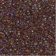 DB1748 Cranberry Lined Charteuse AB, Size 11/0 Miyuki Delica Beads, 50g Wholesal...