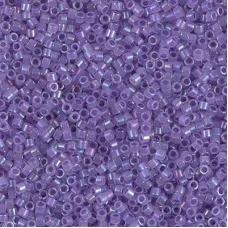 DB1753 Sparkling Purple Lined Opal AB, Size 11/0 Miyuki Delica Beads, 50g Wholes...