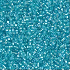 DB1708 Mint Pearl Lined Ocean Blue, Size 11/0 Miyuki Delica Beads, 50g Wholesale...