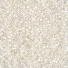 DB1701 Pearl Lnd Transparent Pale Beige AB, Size 11/0 Miyuki Delica Beads, 50g W... DB1701 Pearl Lnd Transparent Pale Beige AB, Size 11/0 Miyuki Delica Beads, 50g W...