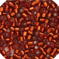 DB0601 Dark Orange Red Silver Lined-Dyed, Size 11/0 Miyuki Delica Beads, 50gm ba... DB0601 Dark Orange Red Silver Lined-Dyed, Size 11/0 Miyuki Delica Beads, 50gm ba...