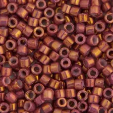 DB1016 Pink Rhubarb AB Metallic Gold Luster, Size 11/0 Miyuki Delica Beads, 50g ... DB1016 Pink Rhubarb AB Metallic Gold Luster, Size 11/0 Miyuki Delica Beads, 50g ...