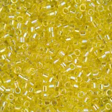 DB0171B Yellow Transparent AB, Size 11/0 Miyuki Delica Beads, 50gm bag DB0171B Yellow Transparent AB, Size 11/0 Miyuki Delica Beads, 50gm bag