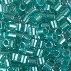 DBL0904 Sparkling Aqua Green Lined Crystal, Approx. 5.2gr, Size 8/0 Miyuki Delic... DBL0904 Sparkling Aqua Green Lined Crystal, Approx. 5.2gr, Size 8/0 Miyuki Delic...
