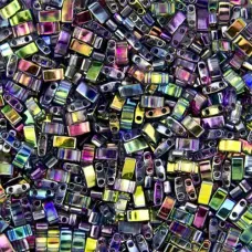 Crystal Magic Blue Half Tila Beads , colour 4572, 50gm wholesale pack