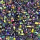 Crystal Magic Blue Half Tila Beads , colour 4572, 50gm wholesale pack