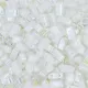 White Pearl Opaque AB Half Tila Beads, colour 0471,  50 Grams - 0471