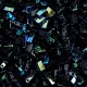 Black AB Half Tila Beads, colour 4555, 5.2gm approx. Black AB Half Tila Beads, colour 4555, 5.2gm approx.