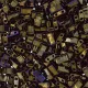 Brown Opaque Iris Metallic Half Tila Beads, colour 0458, 5.2gm approx.