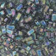Dark Gray Transparent AB Luster, Miyuki Half Tila Beads, colour 2440D, 5.2g approx
