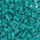 Turquoise Opaque Luster Half Tila Beads, colour 0412, 5.2gm approx.
