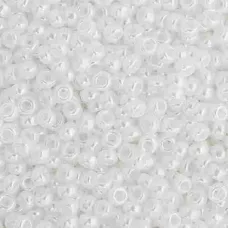 White Pearl Opaque Luster Miyuki 15/0 Seed Beads, 100g, Colour 0420 White Pearl Opaque Luster Miyuki 15/0 Seed Beads, 100g, Colour 0420