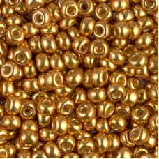 Duracoat Galvanised Yellow Gold Miyuki size 6/0 Colour 4203, 250g wholesale pack