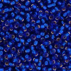 Bulk Bag Cobalt Blue Silver Lined Miyuki 15/0 Seed Beads, 100g, Colour 0020 Bulk Bag Cobalt Blue Silver Lined Miyuki 15/0 Seed Beads, 100g, Colour 0020