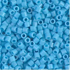 DBL0725 Opaque Turquoise Blue Size 8/0 Miyuki Delica Beads, Colour Code 0725, 50... DBL0725 Opaque Turquoise Blue Size 8/0 Miyuki Delica Beads, Colour Code 0725, 50...