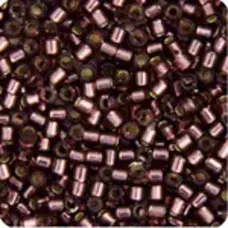 DBM1204 Mauve Silver Lined, Size 10/0  Miyuki Delica Beads, Colour 1204 - 50g Ba...