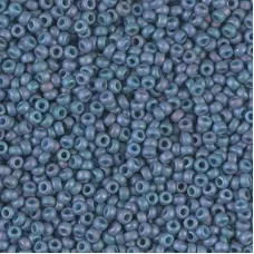 Matted Metallic Steel Blue Luster Miyuki 8/0 Seed Beads, 250g, Colour 2030