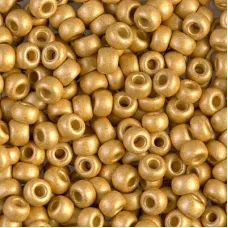 Duracoat Matt Galvanised Gold Miyuki size 6/0 Colour 4202F, 250g wholesale pack Duracoat Matt Galvanised Gold Miyuki size 6/0 Colour 4202F, 250g wholesale pack