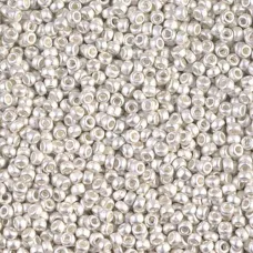 Matt Bright Sterling Silver Plated Miyuki 15/0 Seed Beads, 25g, Colour 0961F Matt Bright Sterling Silver Plated Miyuki 15/0 Seed Beads, 25g, Colour 0961F