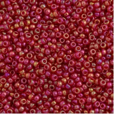 Red AB Transparent Miyuki 15/0 Seed Beads, 100g approx. , Colour 254 Red AB Transparent Miyuki 15/0 Seed Beads, 100g approx. , Colour 254